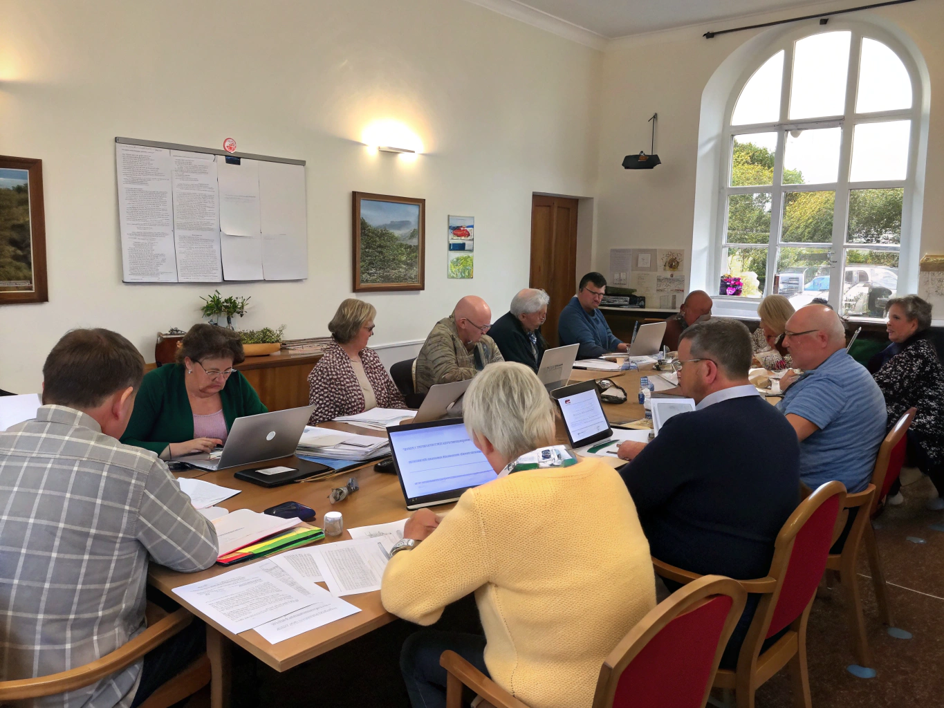 Civic planning meeting with local council representatives